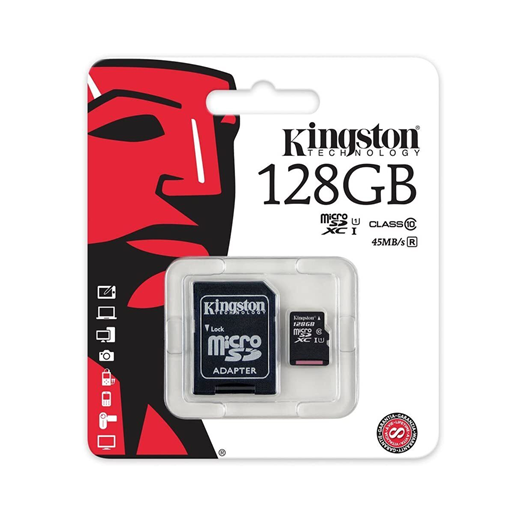 Picture of Kingston MicroSD Memory Card 128GB (Class 10)