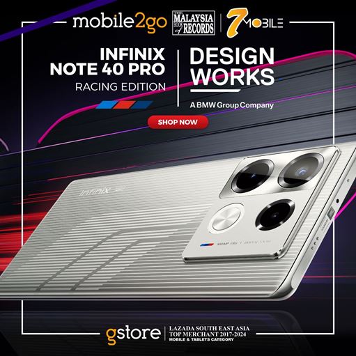 Picture of [Limited Units]  Infinix Note 40 Pro 5G BMW Edition [8GB RAM + 256GB ROM] - Original Infinix Malaysia